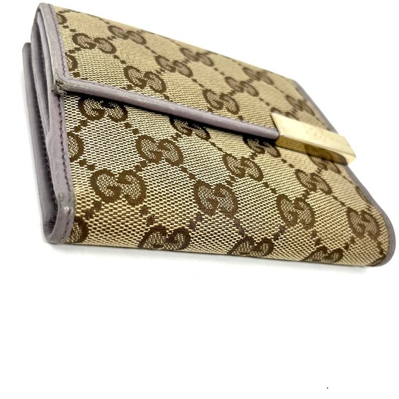 GUCCI: Canvas Compact Wallet - Picture 3 of 9